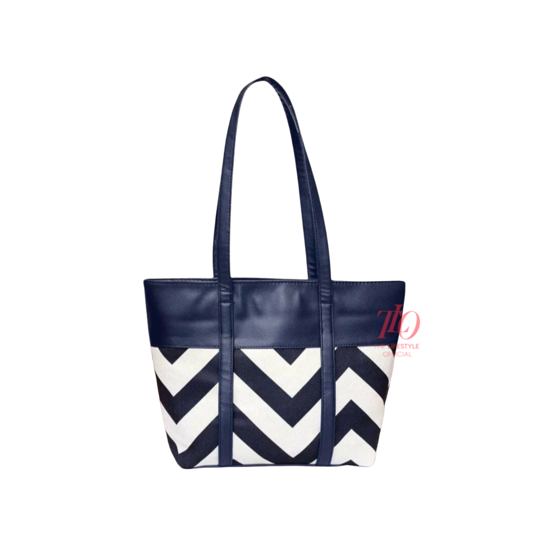 V-Signature Black Tote Bag