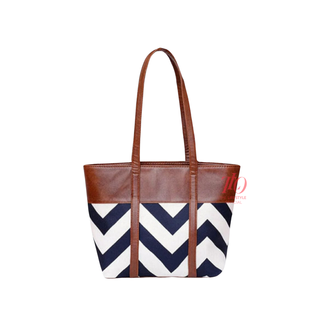 V-Signature Black Tote Bag