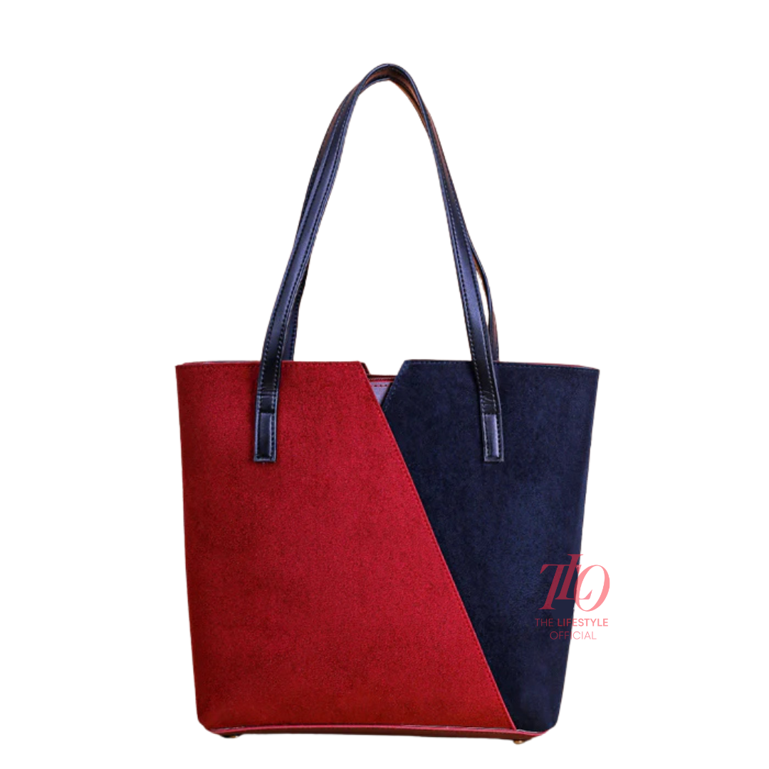 Haven Black and Maroon Tote Bag