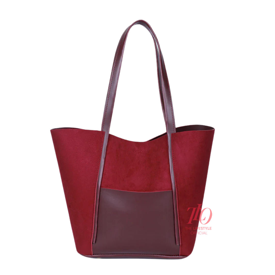 Rose Bloom Maroon Tote Bag
