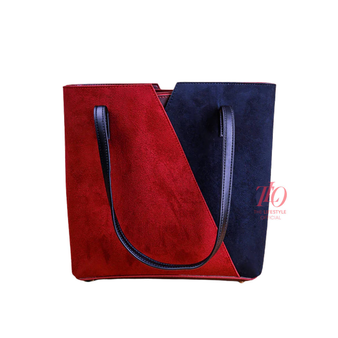 Haven Black and Maroon Tote Bag