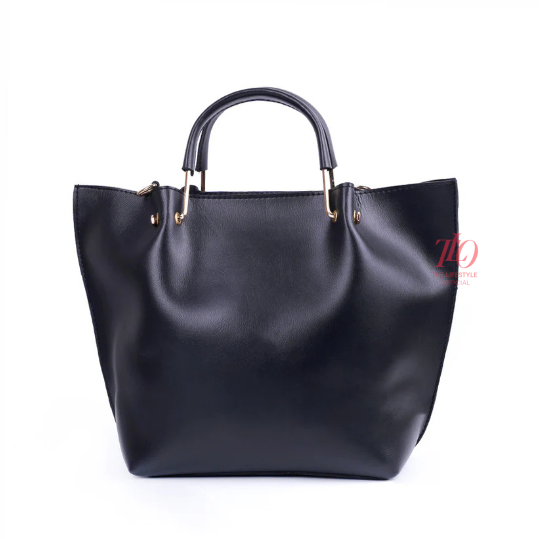 Iconic Black 2 Pcs Handbag