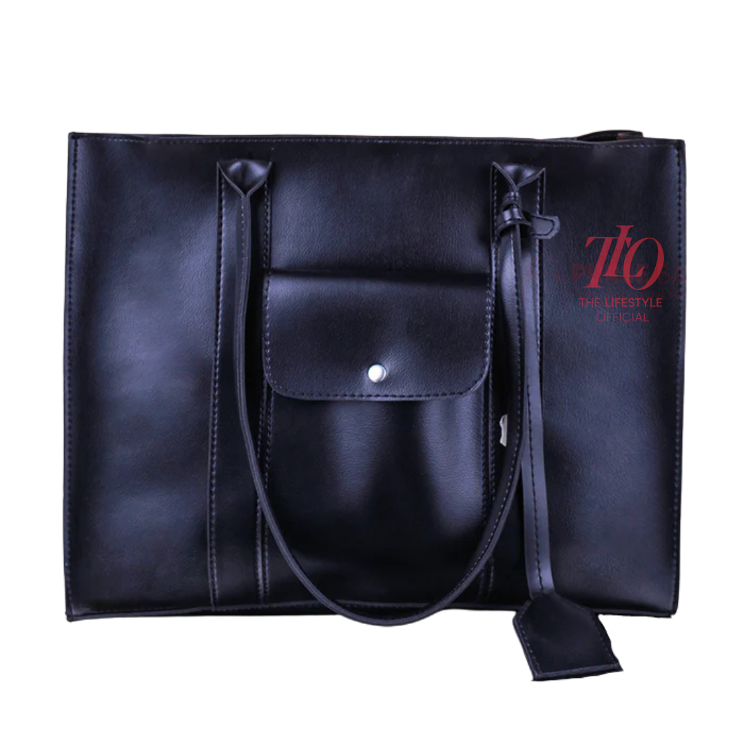Smart Carry Black Tote Bag