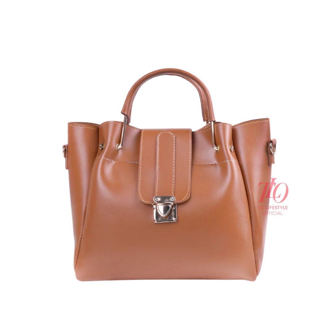 Luxury Brown 3 Pcs Handbag