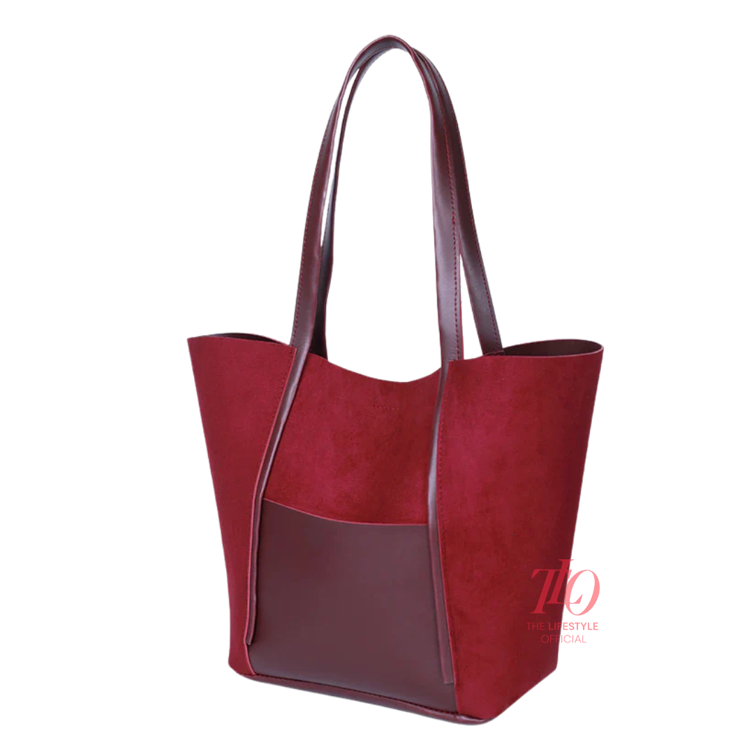 Rose Bloom Maroon Tote Bag