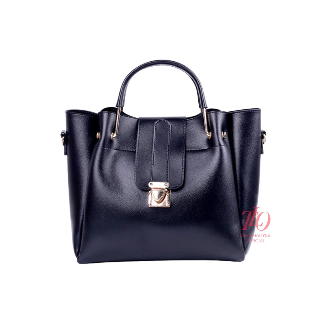 Luxury Black 3 Pcs Handbag