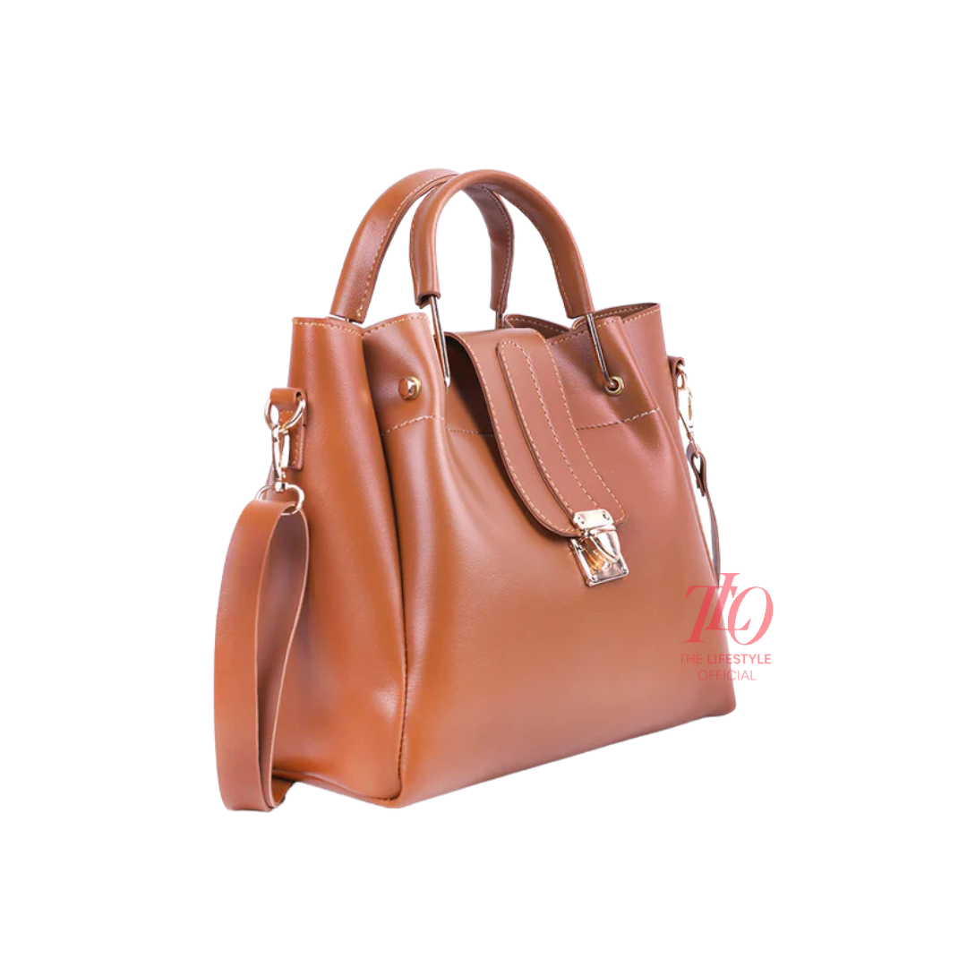 Luxury Brown 3 Pcs Handbag