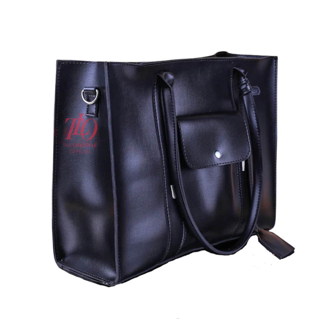 Smart Carry Black Tote Bag