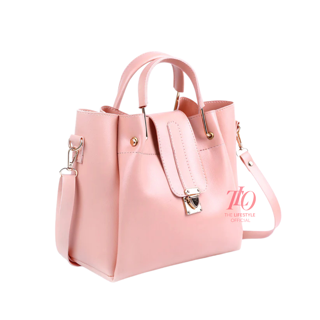Luxury T-Pink 3 Pcs Handbag