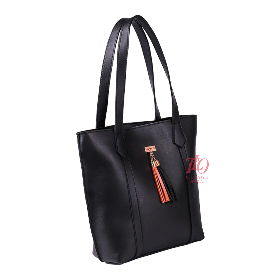 Flair Black Tote Bag