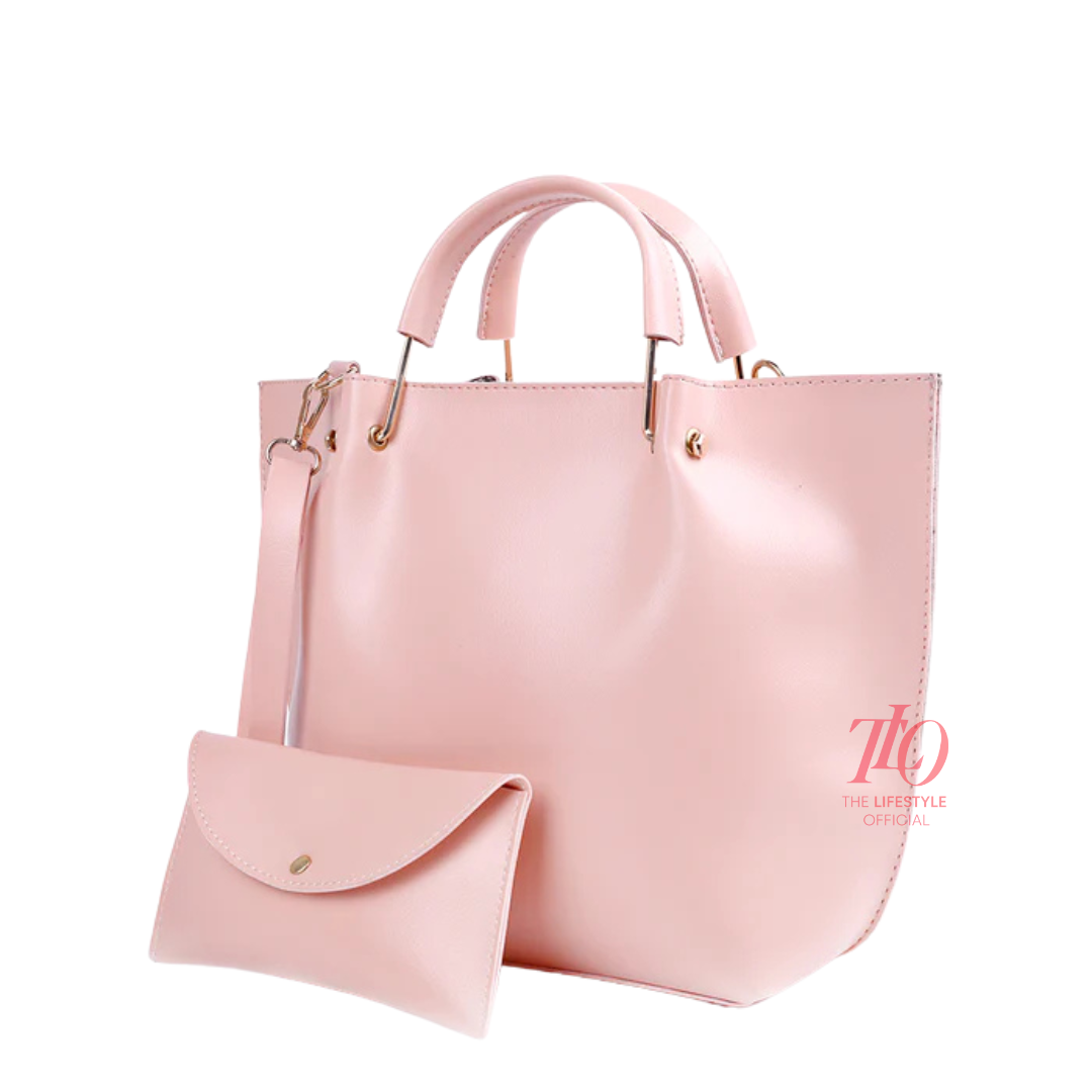 Iconic T-Pink 2 Pcs Handbag