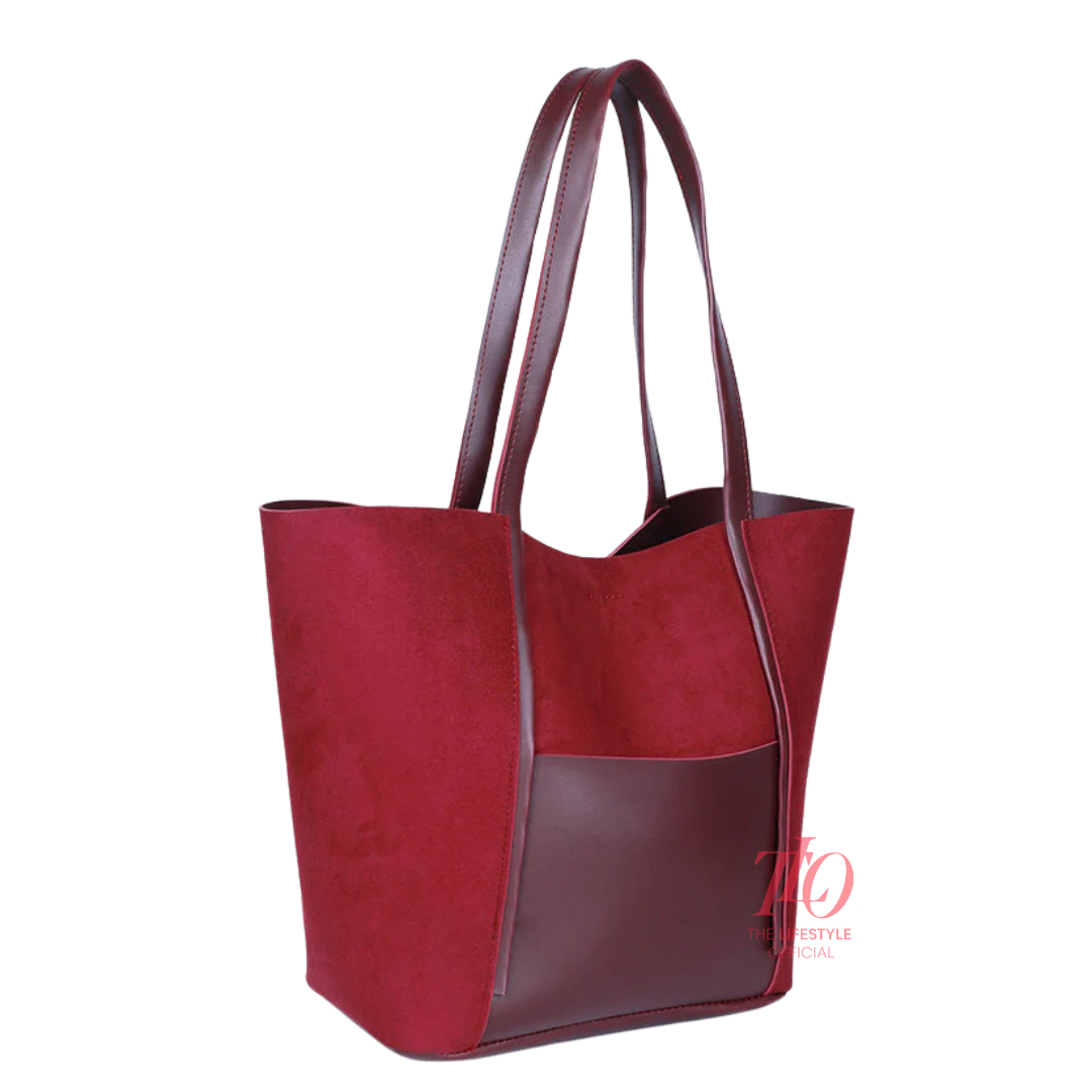 Rose Bloom Maroon Tote Bag