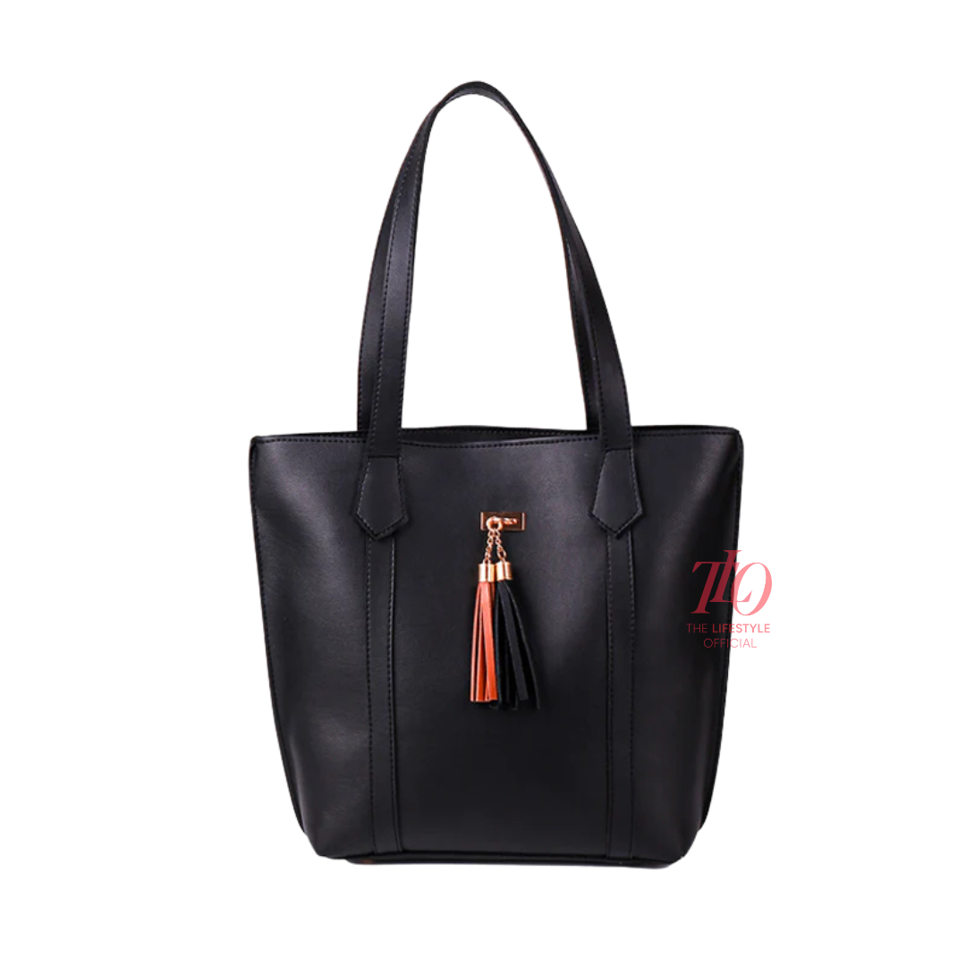Flair Black Tote Bag