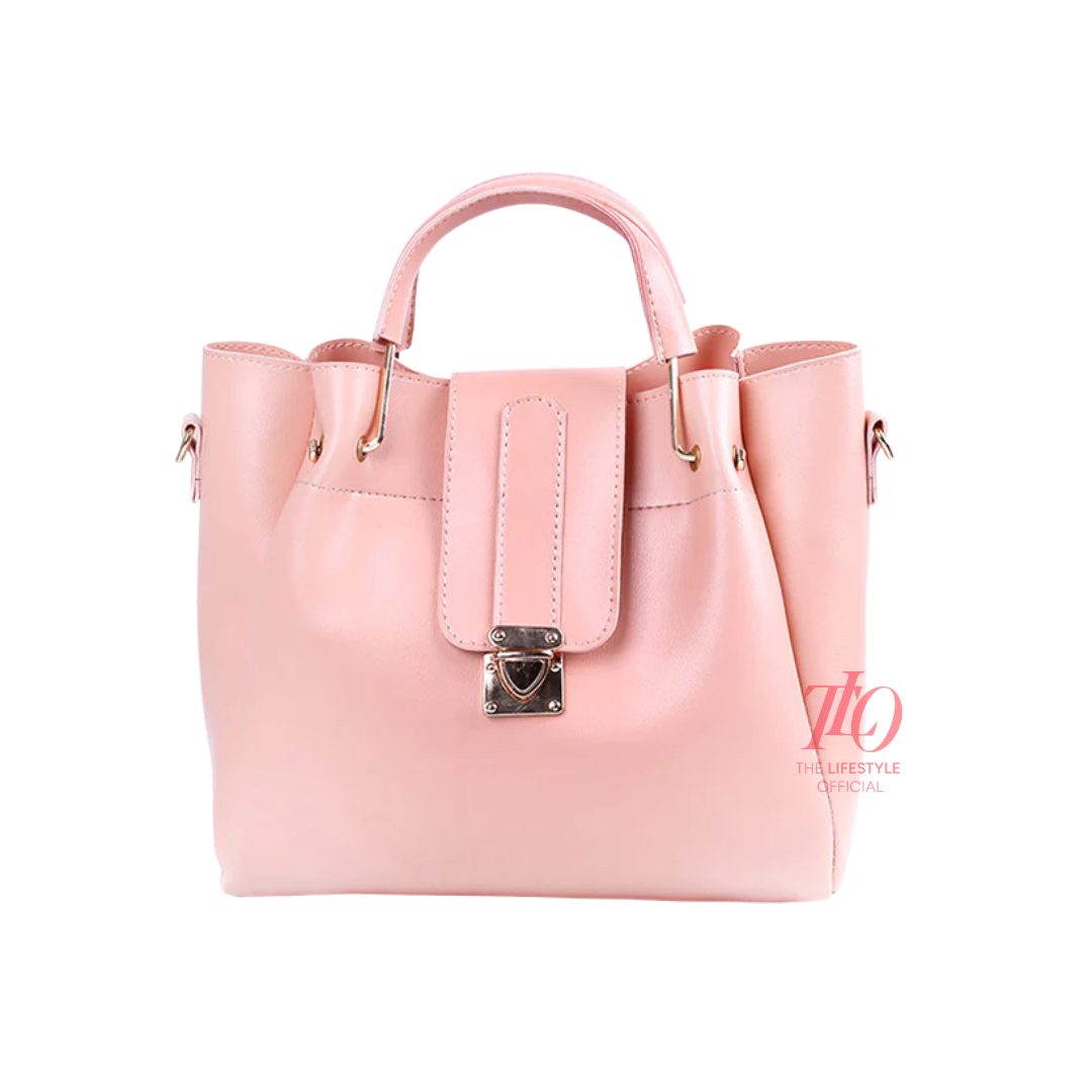 Luxury T-Pink 3 Pcs Handbag