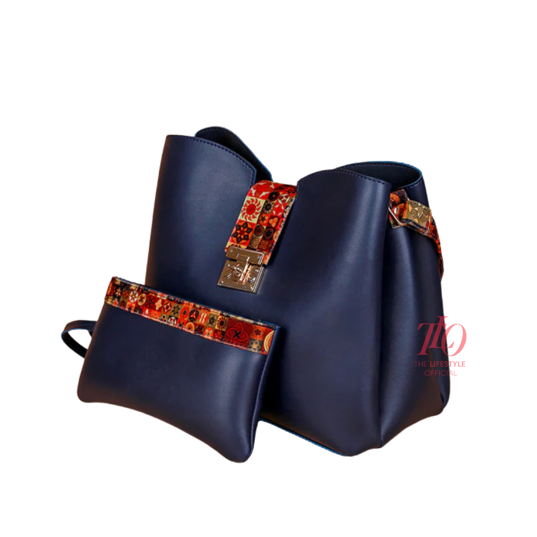 Majestic 2 Pcs Blue Shoulder Bag