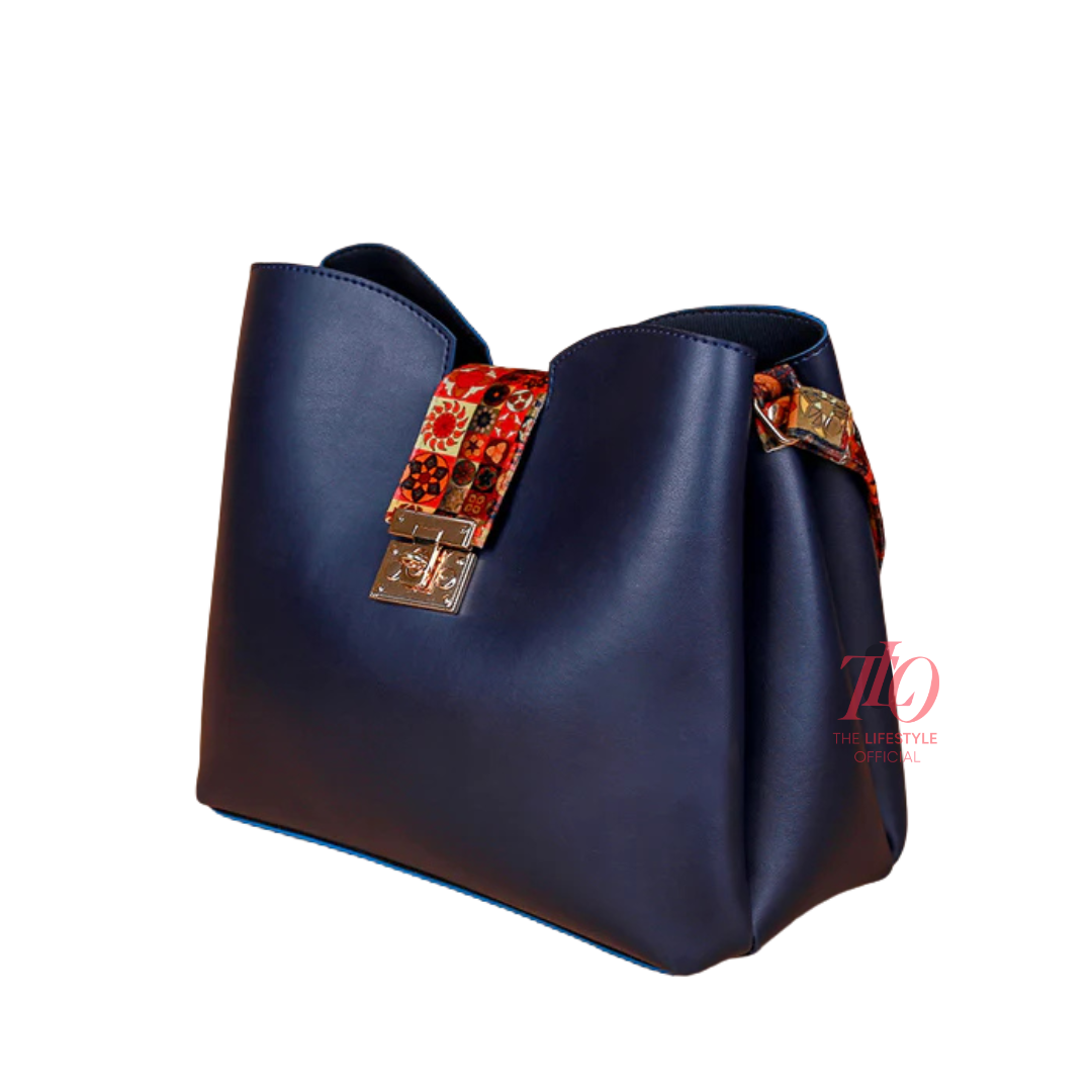 Majestic 2 Pcs Blue Shoulder Bag