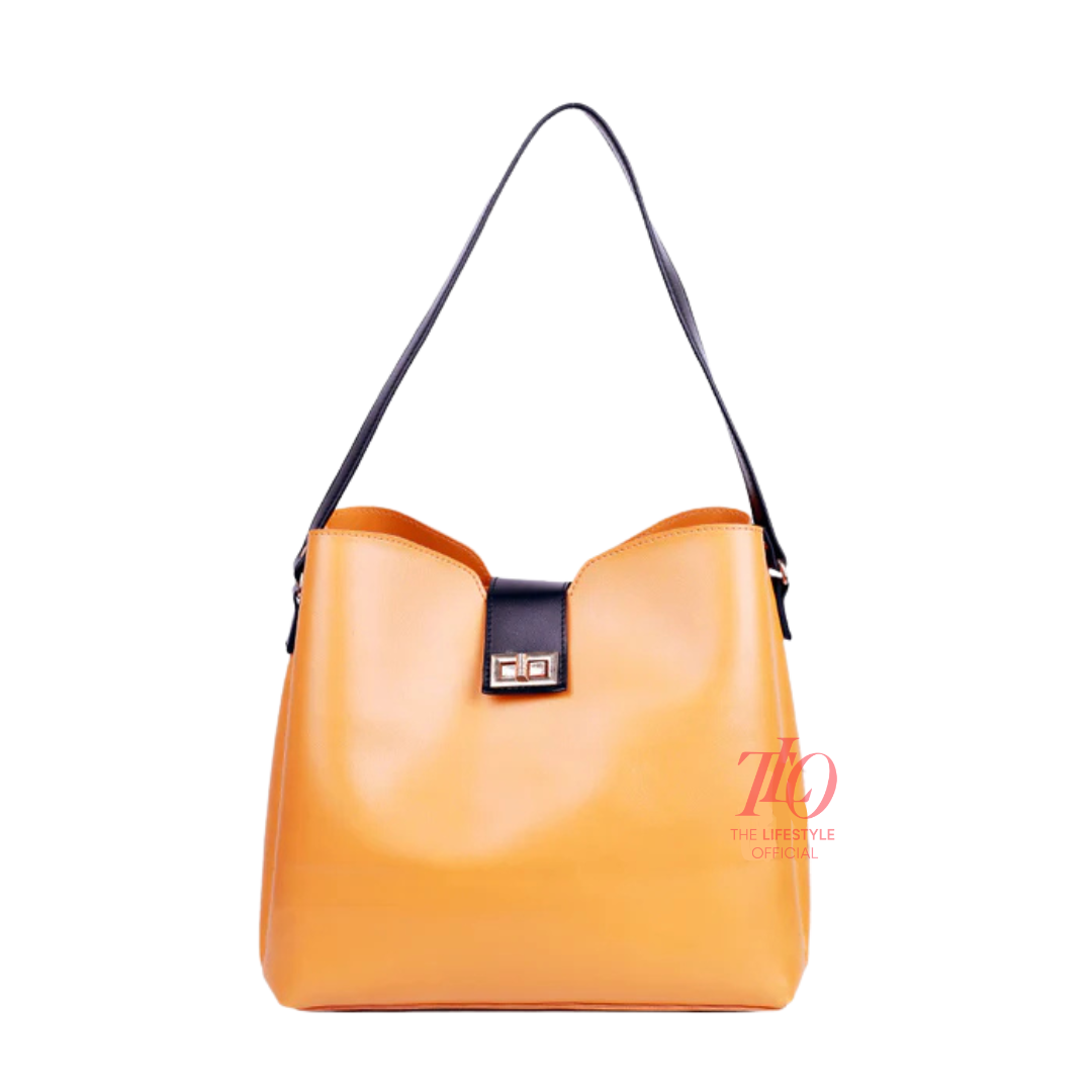 Majestic 2 Pcs Yellow Shoulder Bag