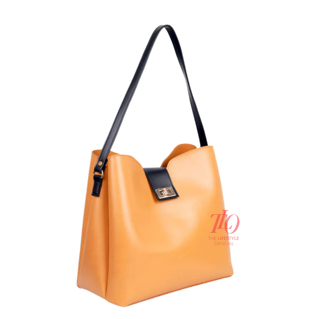 Majestic 2 Pcs Yellow Shoulder Bag
