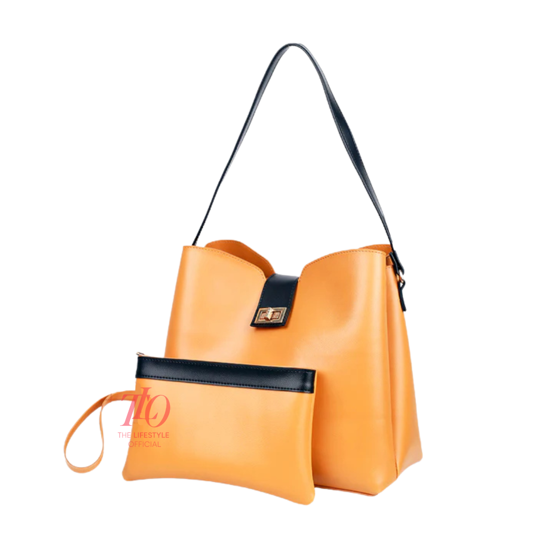 Majestic 2 Pcs Yellow Shoulder Bag