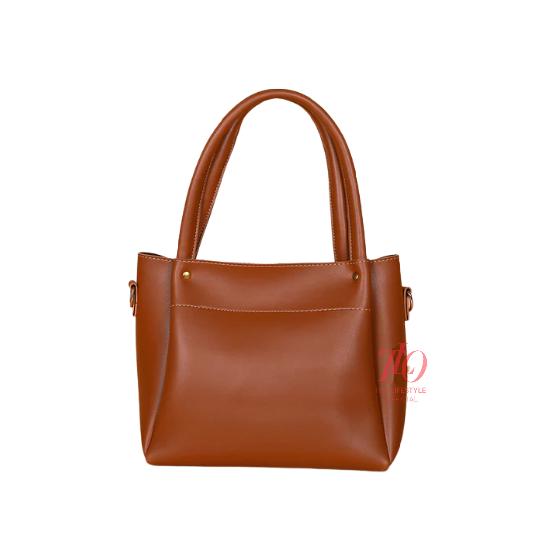 Grace 3-Pcs Brown Handbag