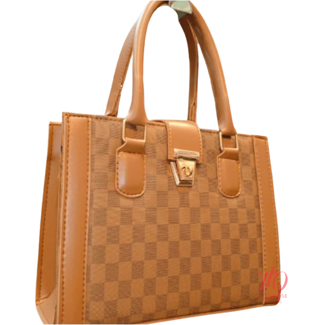 Urban Grid Black Handbag