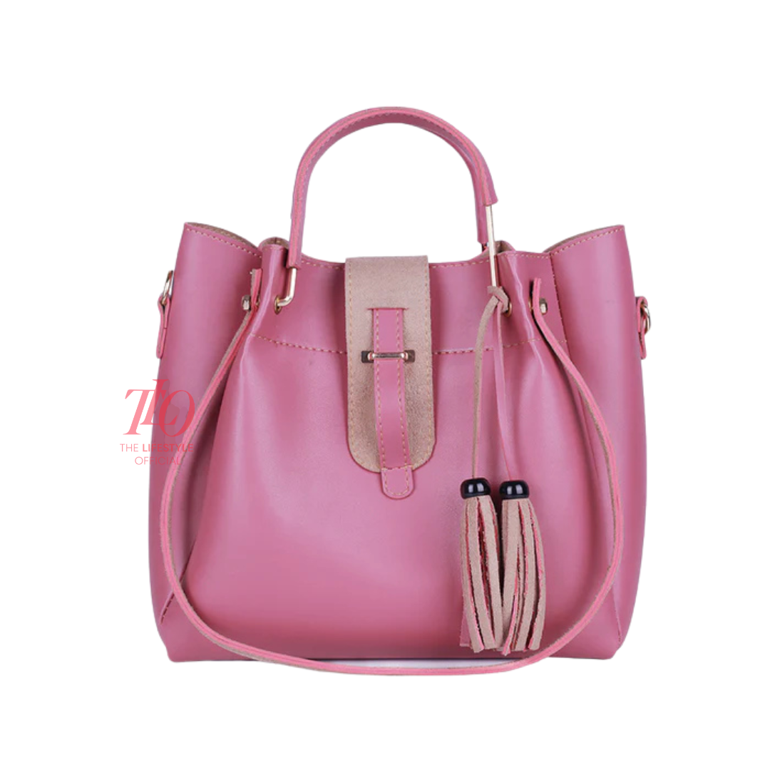 Elegance Trio Pink Handbag