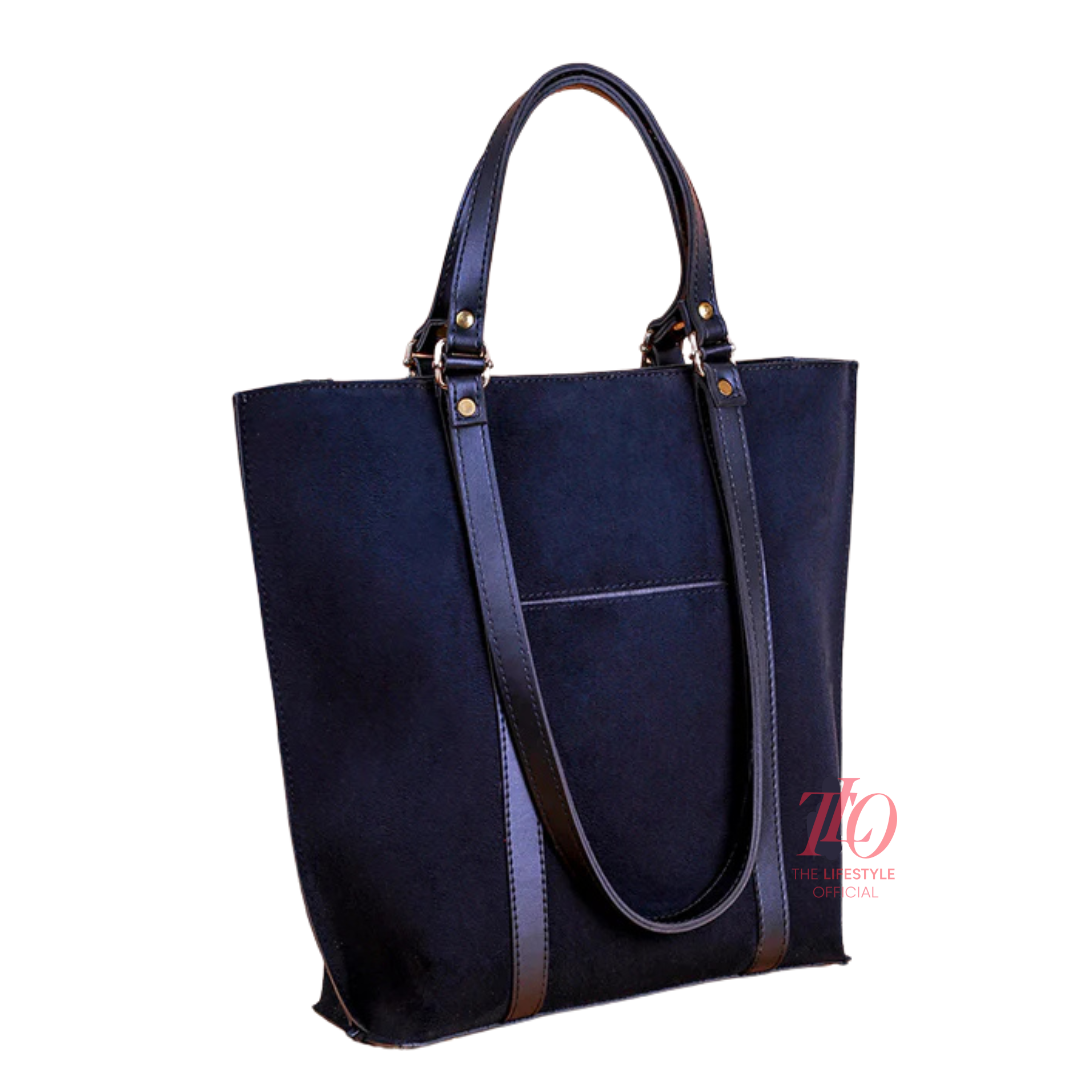 Casual Carryall Black Tote Bag