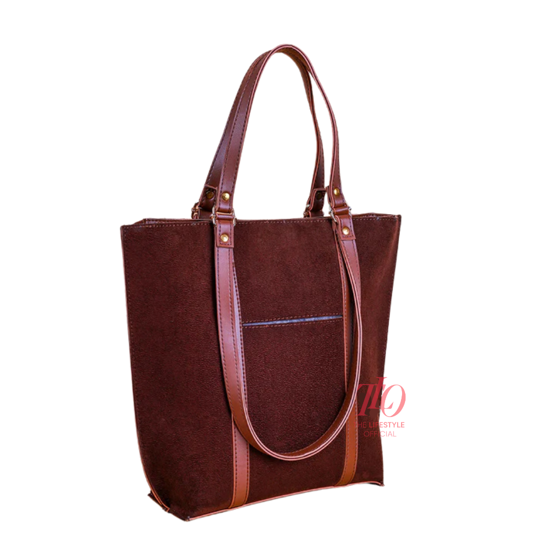 Casual Carryall Brown Tote Bag