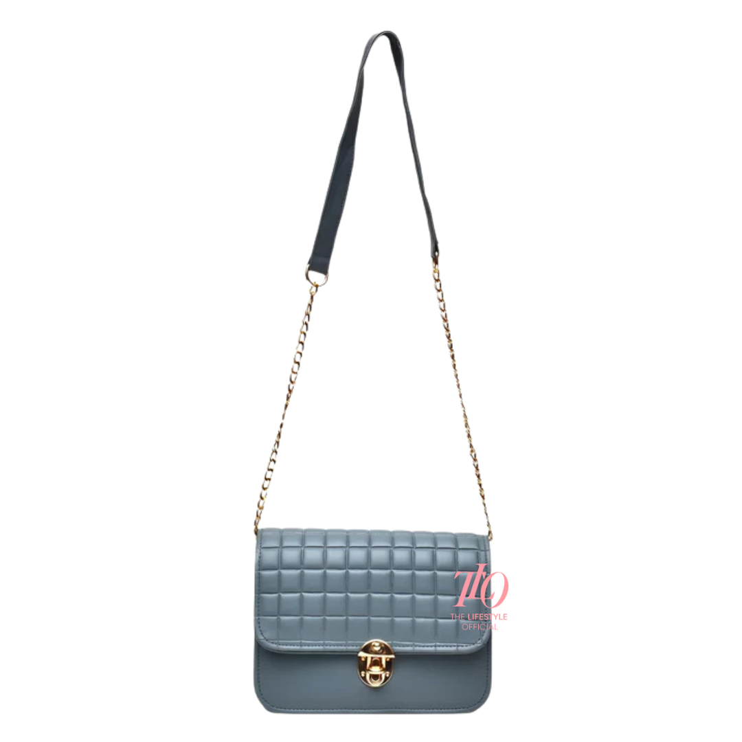 Modern Grid Grey Purse