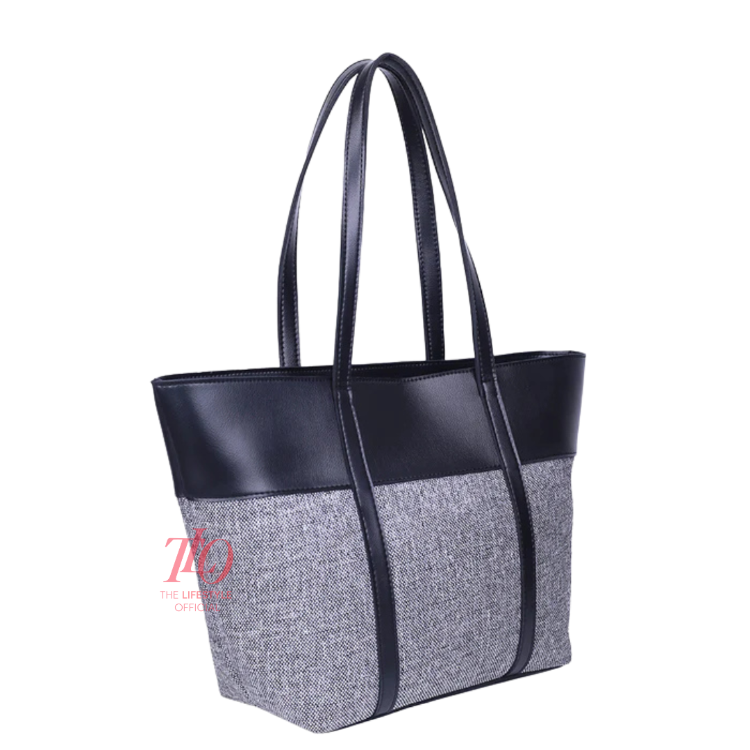 Dazzle Grey & Black Tote Bag