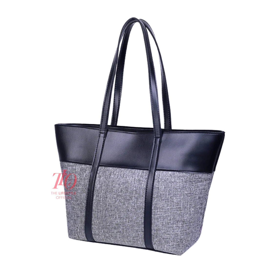 Dazzle Grey & Black Tote Bag
