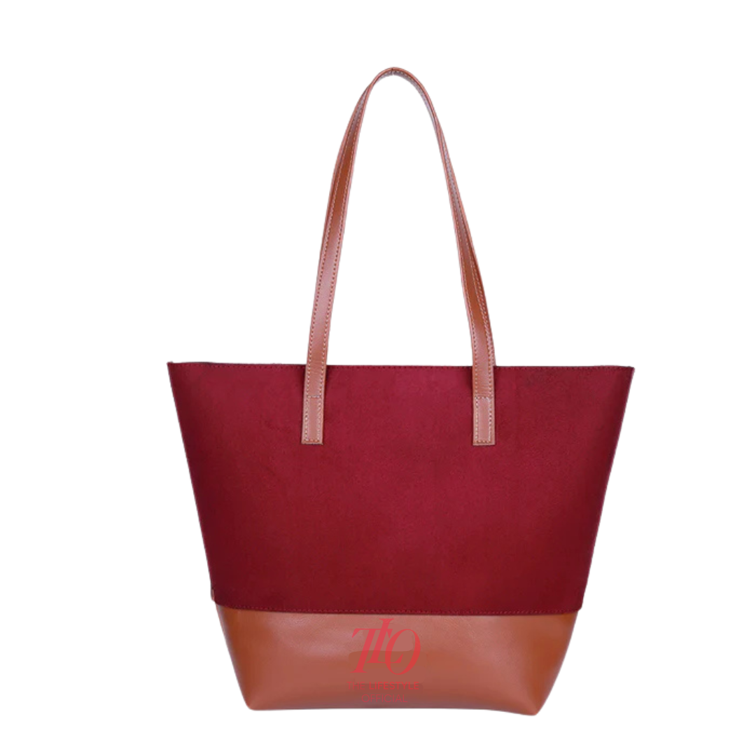 Dreamy Maroon And Brown Tote Bag