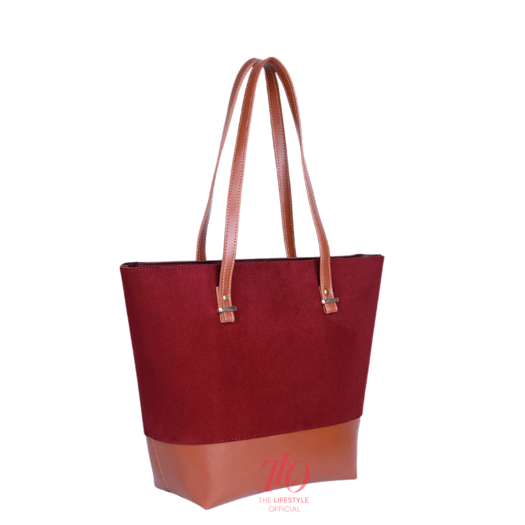 Dreamy Maroon And Brown Tote Bag