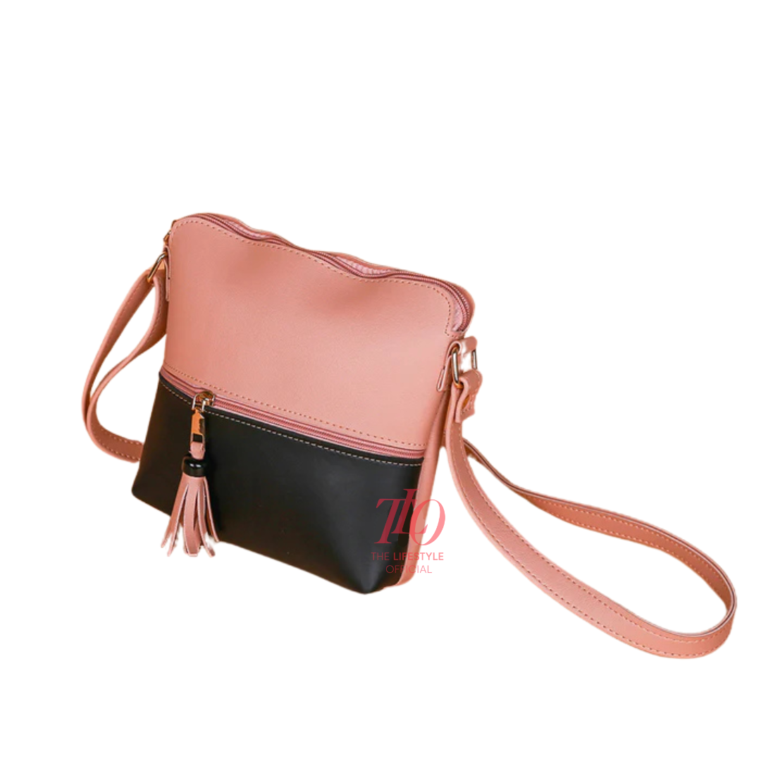 Gleam Pink and Black Crossbody
