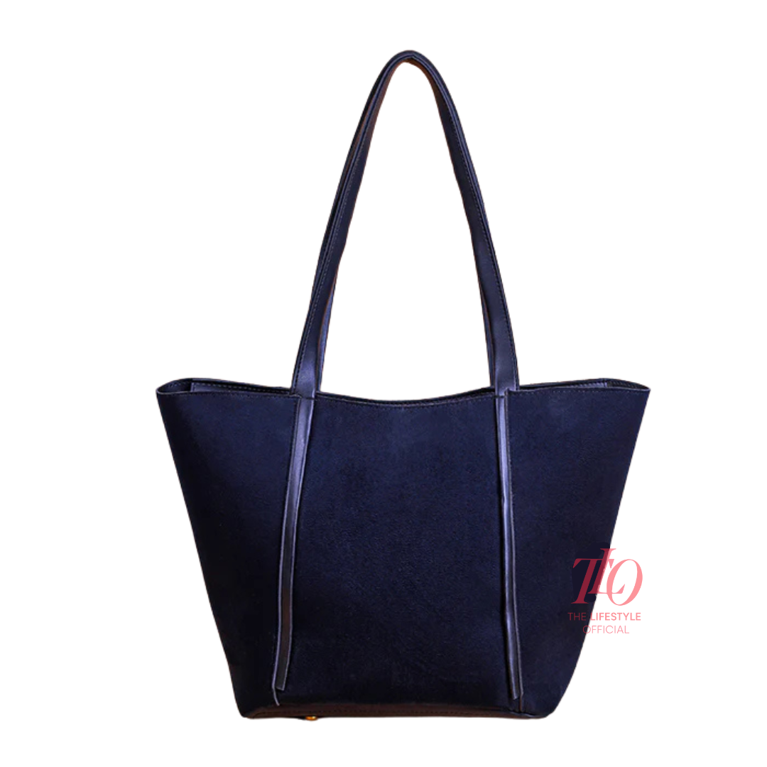 Rose Bloom Black Tote Bag