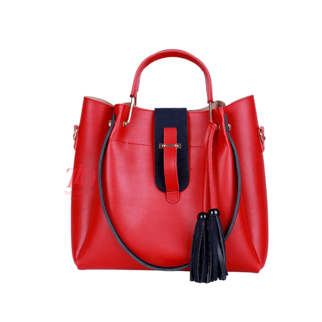 Trendy Tassel Red Handbag