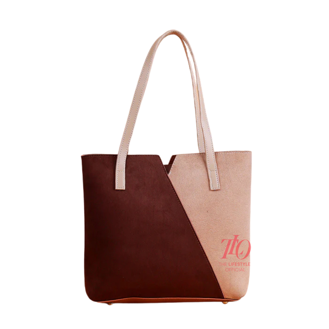 Haven Maroon and Skin Tote Bag