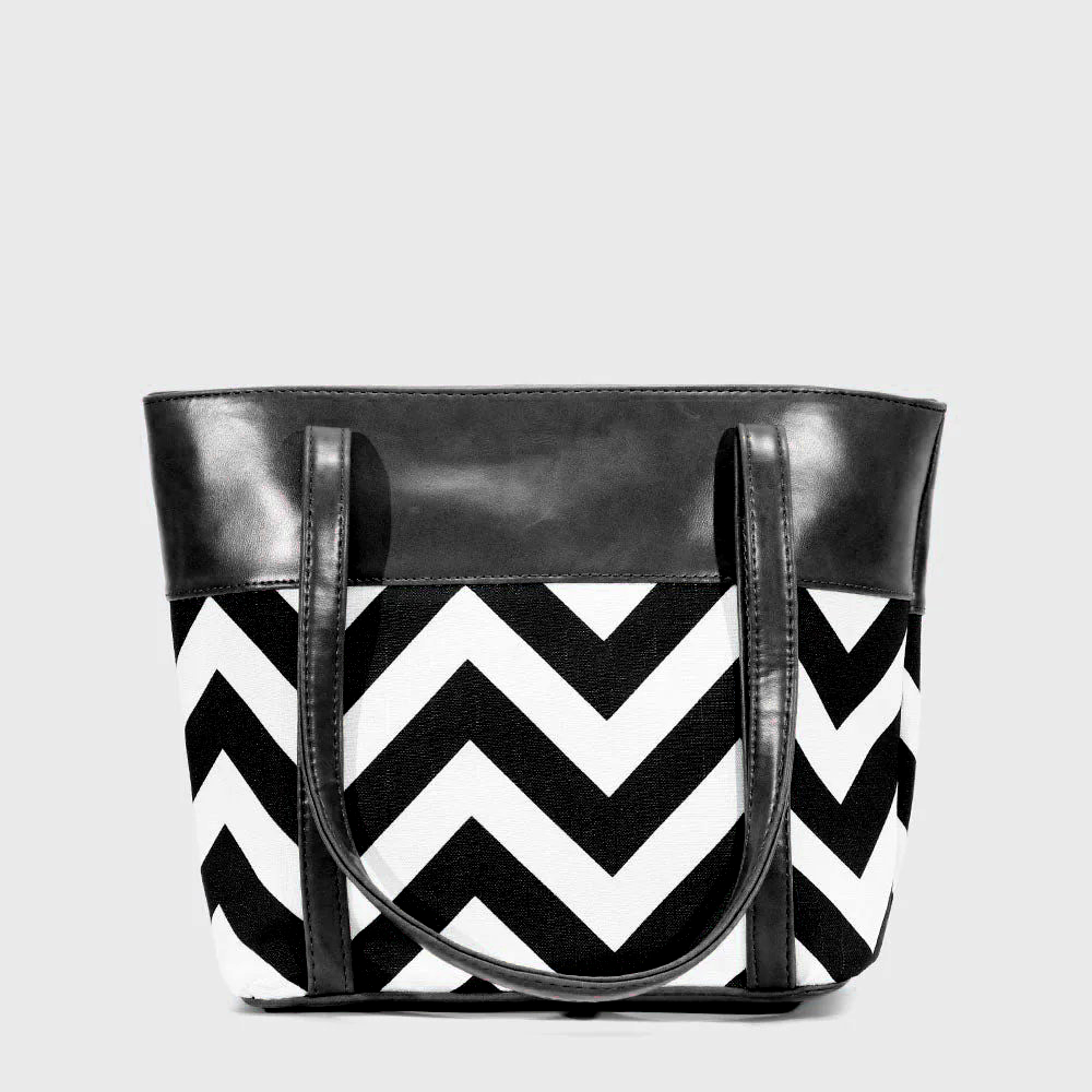 Wave Black Tote Bag