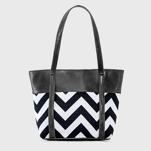 Wave Black Tote Bag