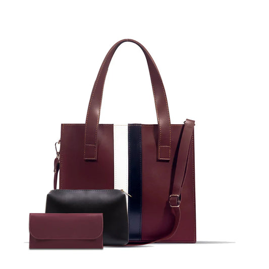 Blend 3 Pcs Maroon Tote Bag