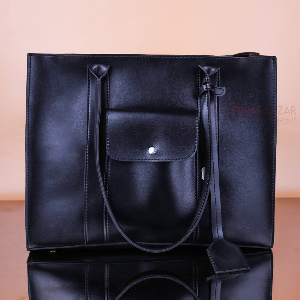 Versatile Black Tote Bag