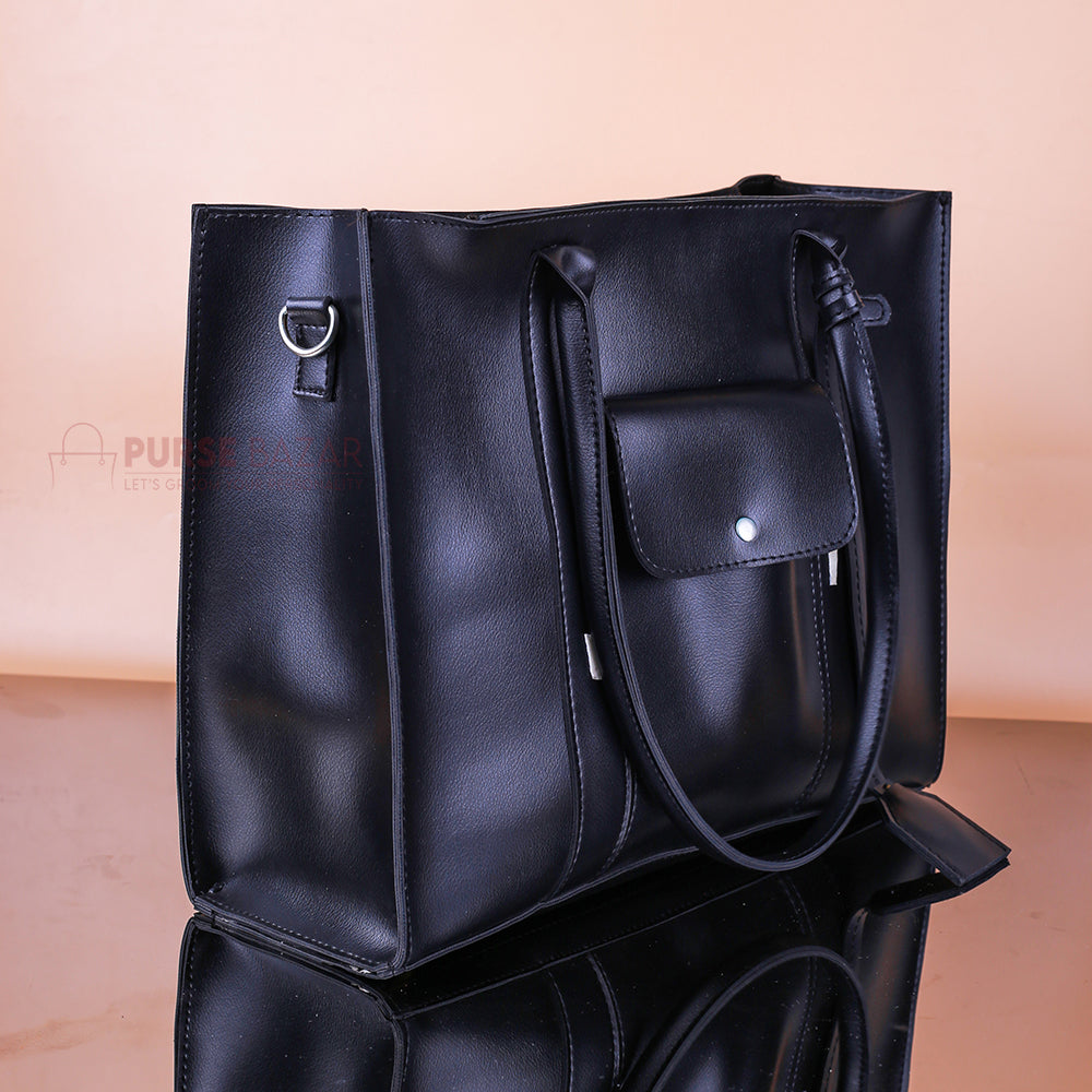 Versatile Black Tote Bag