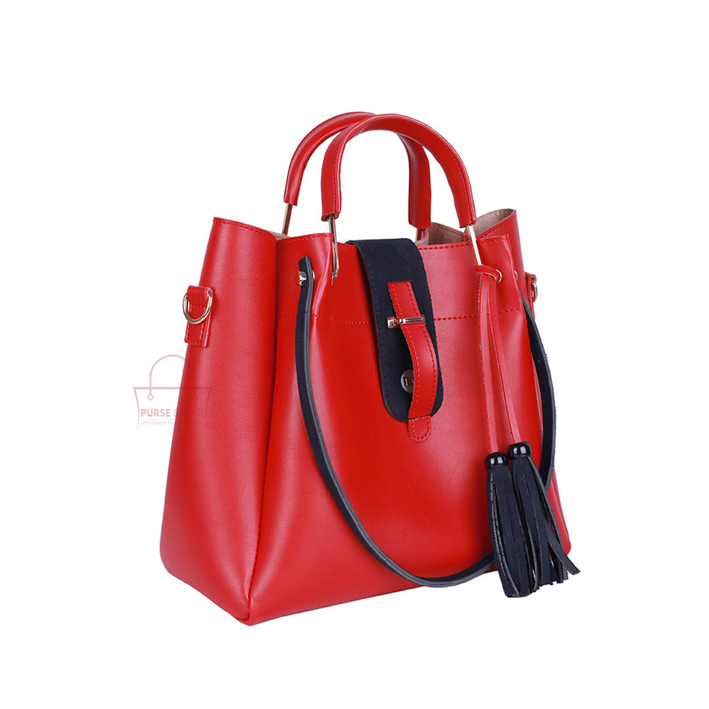 Shine Red Single Piece Handbags