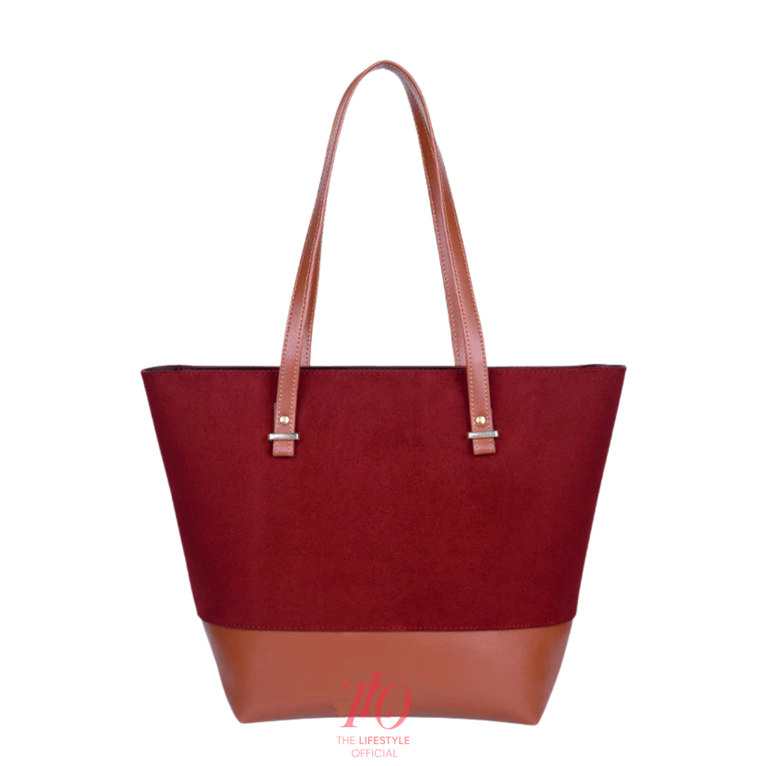 Dreamy Maroon And Brown Tote Bag
