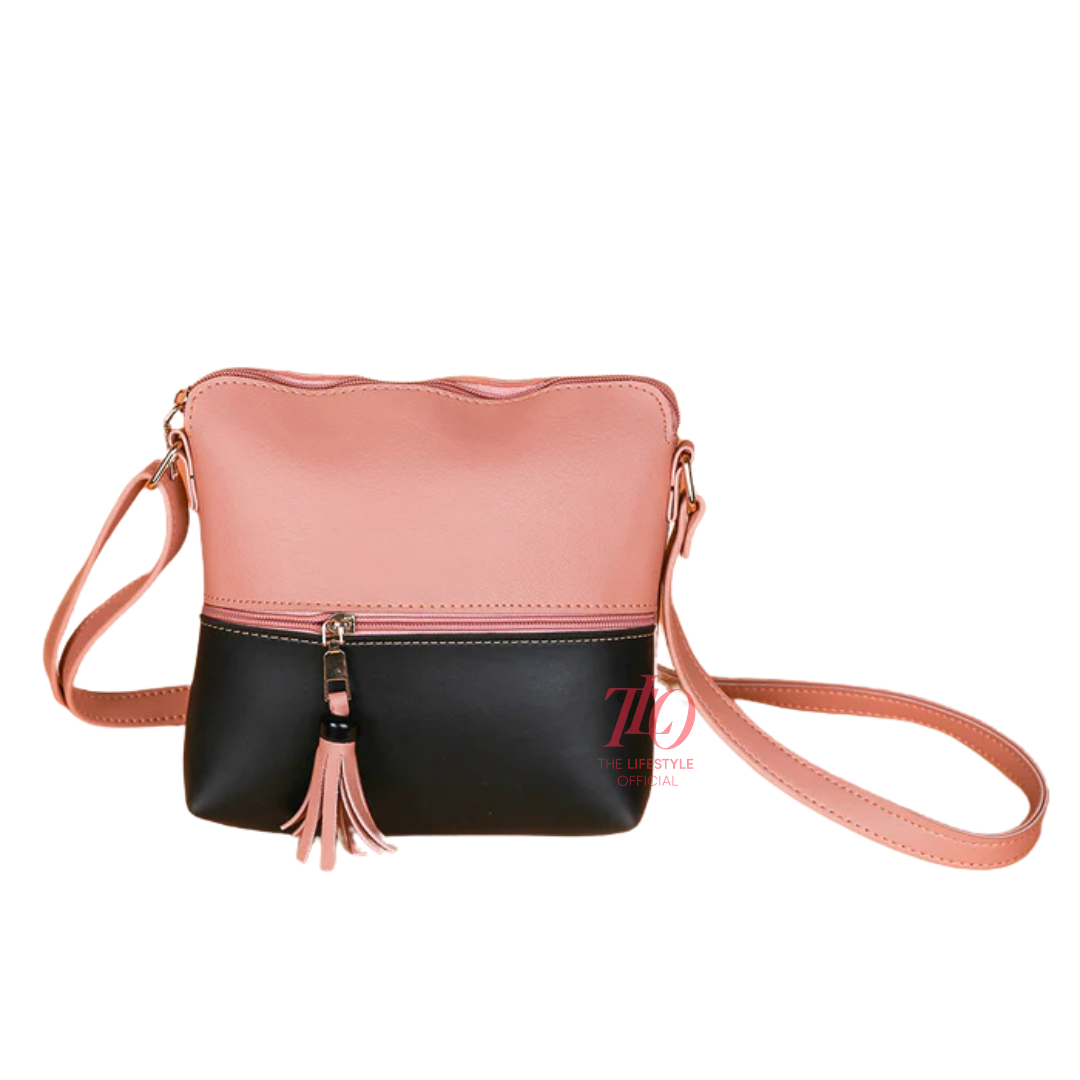 Gleam Pink and Black Crossbody